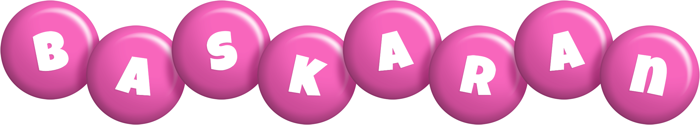 Baskaran candy-pink logo