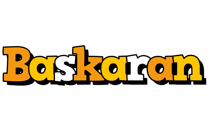 Baskaran cartoon logo