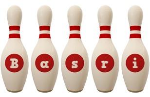 Basri bowling-pin logo