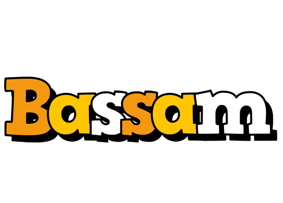 Bassam cartoon logo