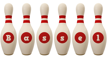 Bassel bowling-pin logo