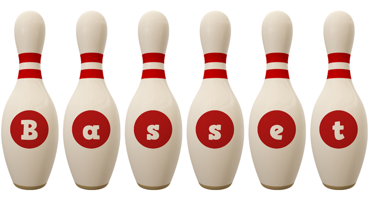 Basset bowling-pin logo