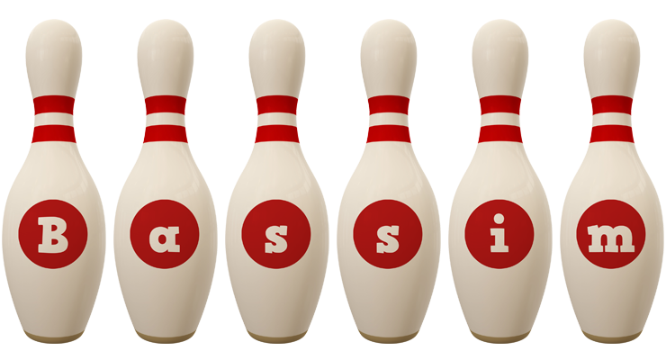 Bassim bowling-pin logo