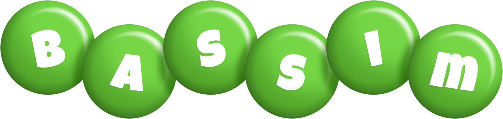 Bassim candy-green logo
