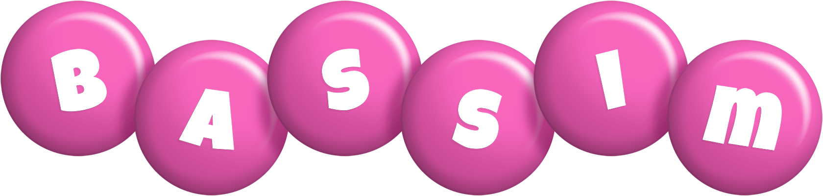 Bassim candy-pink logo