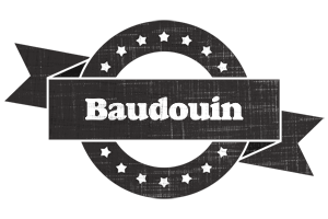 Baudouin grunge logo