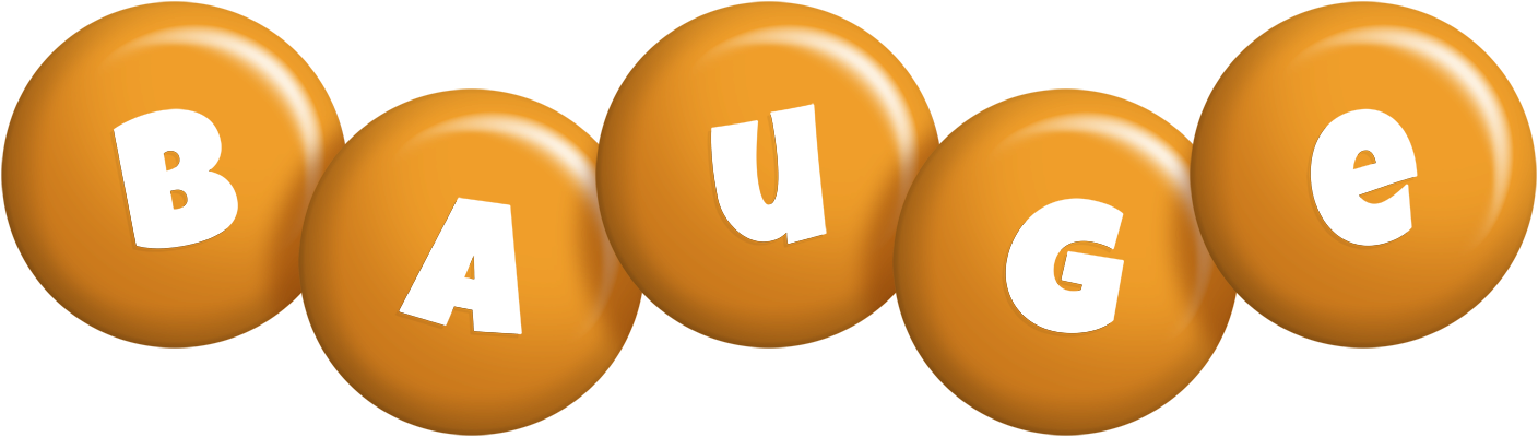 Bauge candy-orange logo