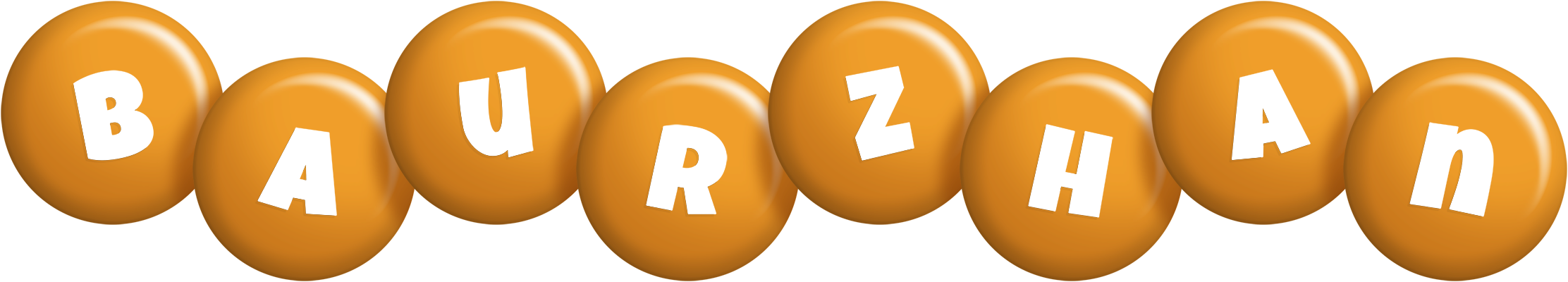 Baurzhan candy-orange logo