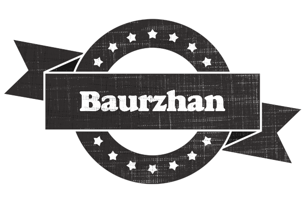 Baurzhan grunge logo