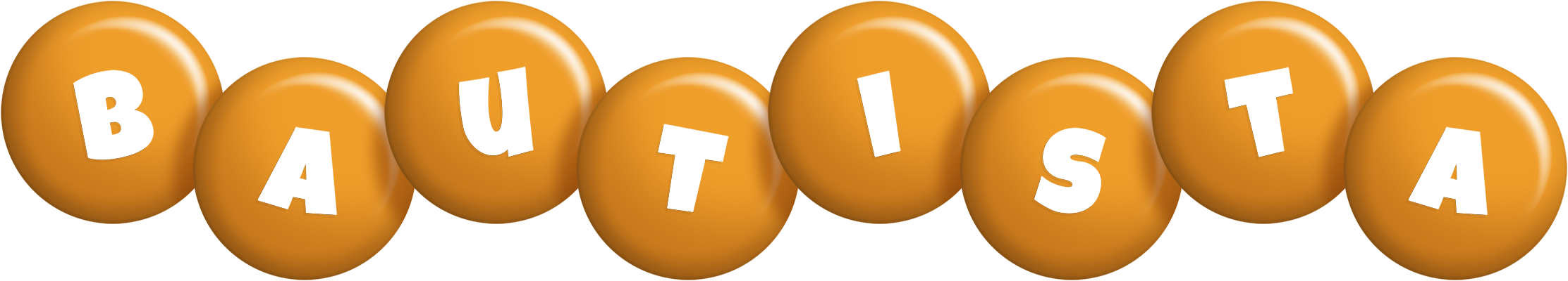 Bautista candy-orange logo