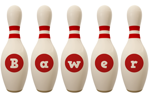 Bawer bowling-pin logo