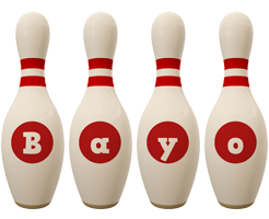 Bayo bowling-pin logo