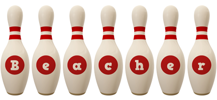 Beacher bowling-pin logo