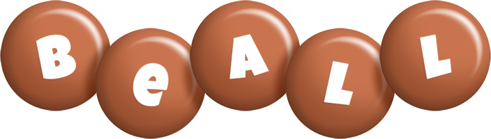 Beall candy-brown logo