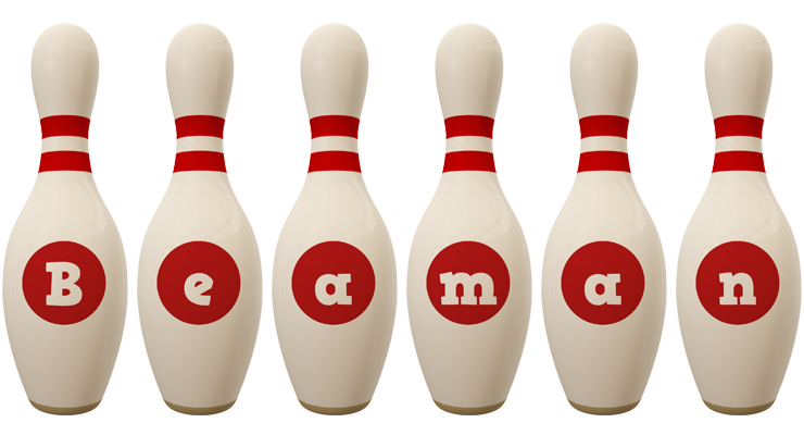 Beaman bowling-pin logo