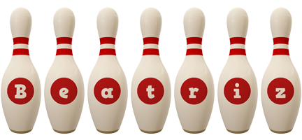 Beatriz bowling-pin logo