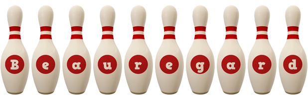 Beauregard bowling-pin logo