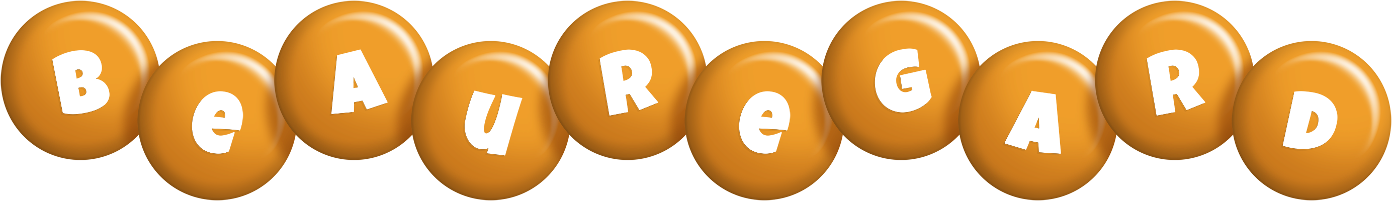 Beauregard candy-orange logo