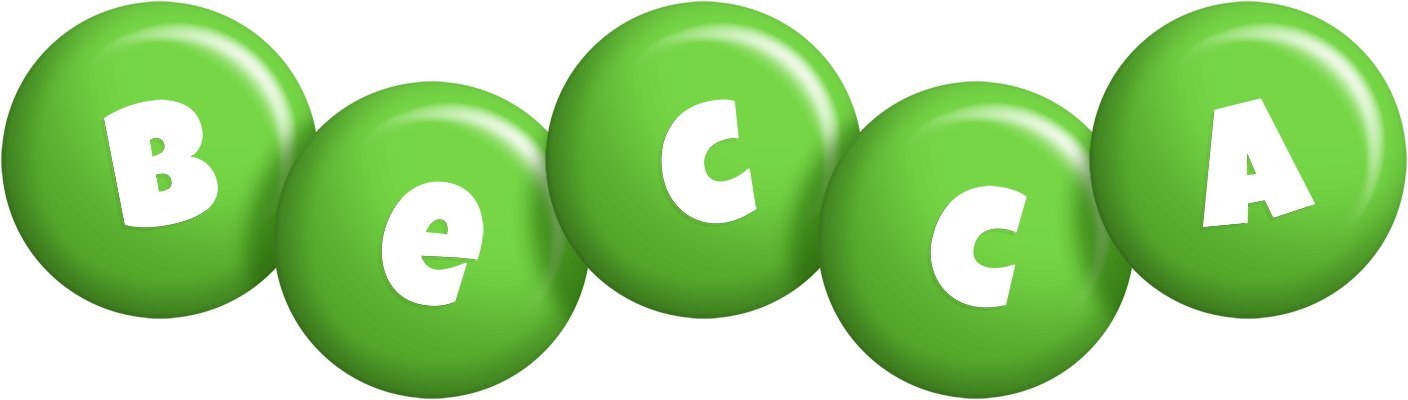 Becca candy-green logo