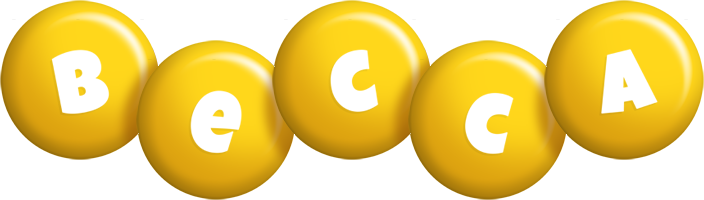 Becca candy-yellow logo