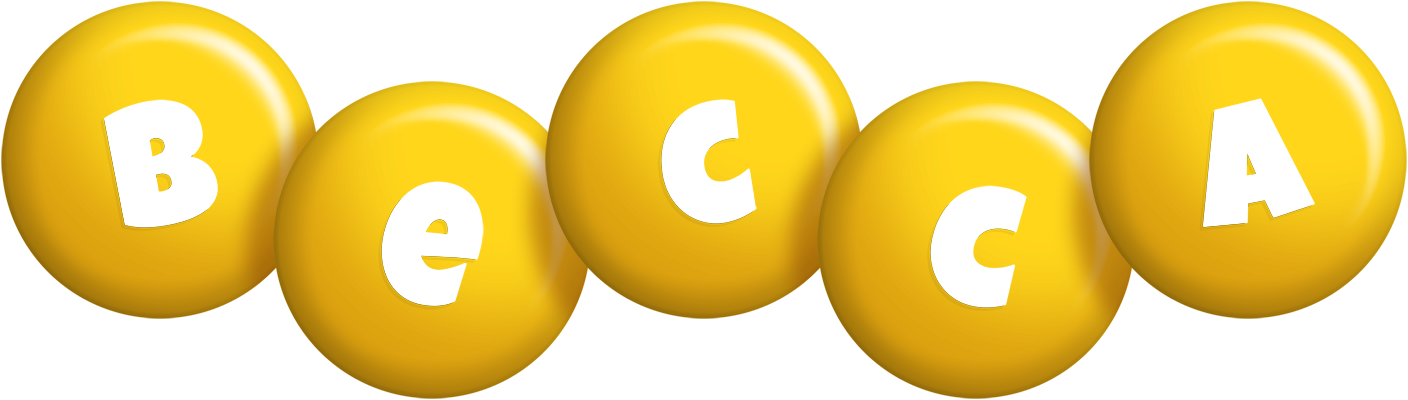 Becca candy-yellow logo