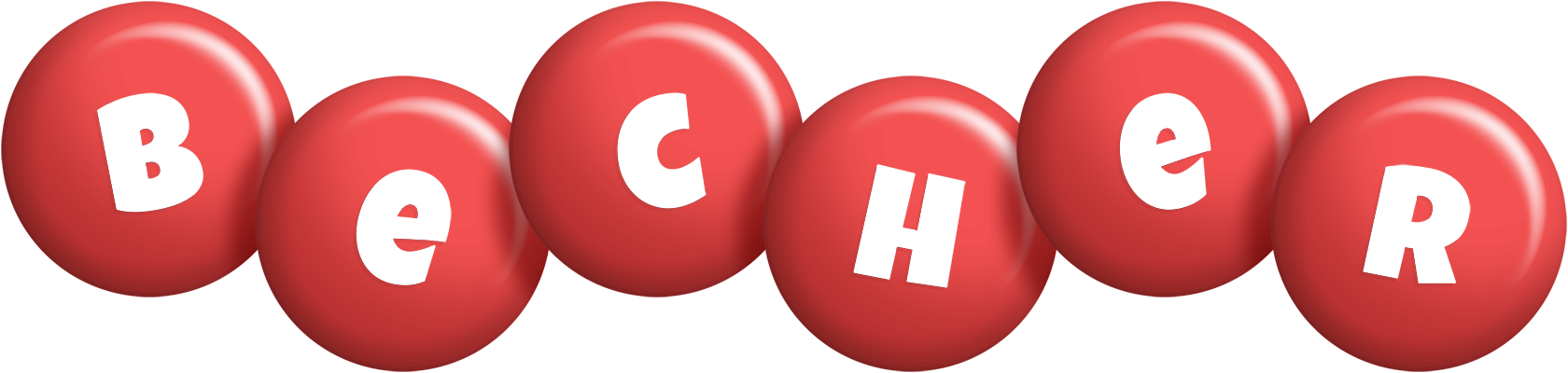 Becher candy-red logo