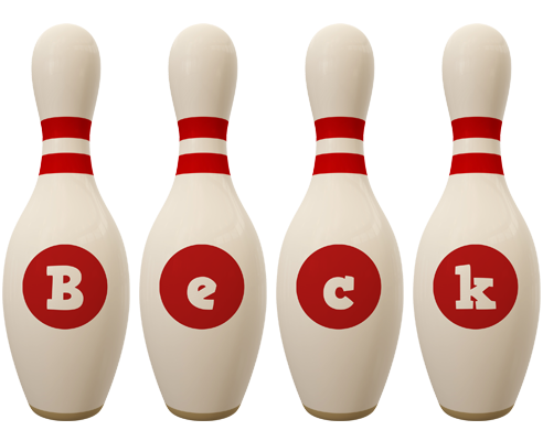 Beck bowling-pin logo