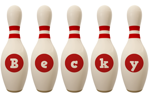 Becky bowling-pin logo