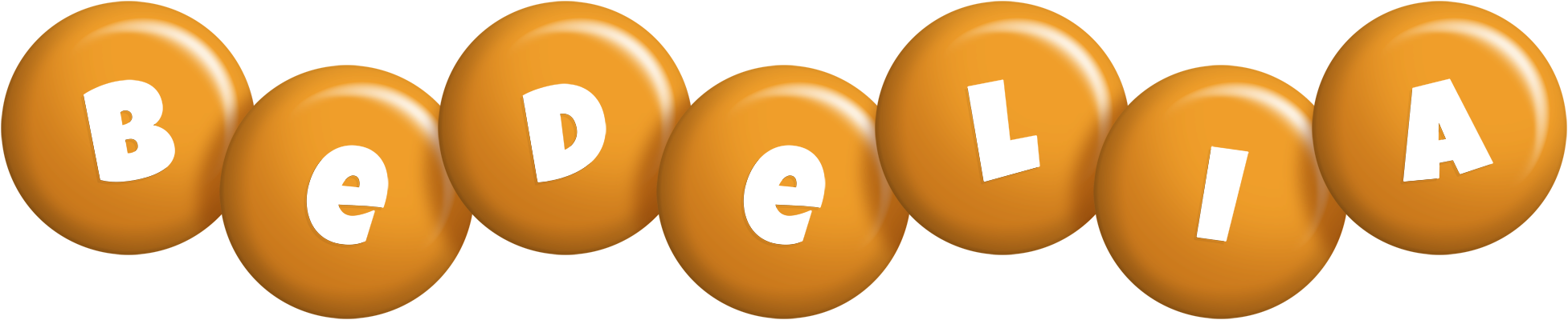 Bedelia candy-orange logo