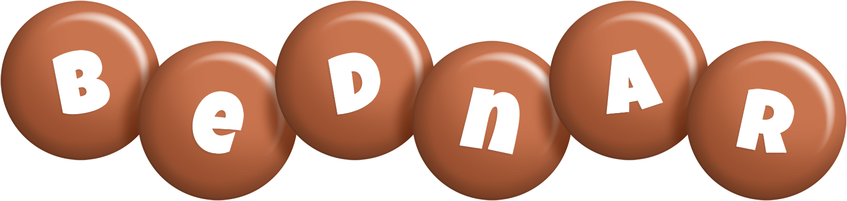 Bednar candy-brown logo