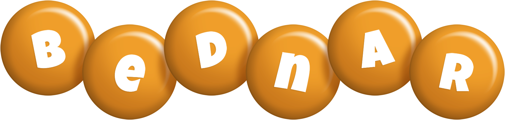 Bednar candy-orange logo