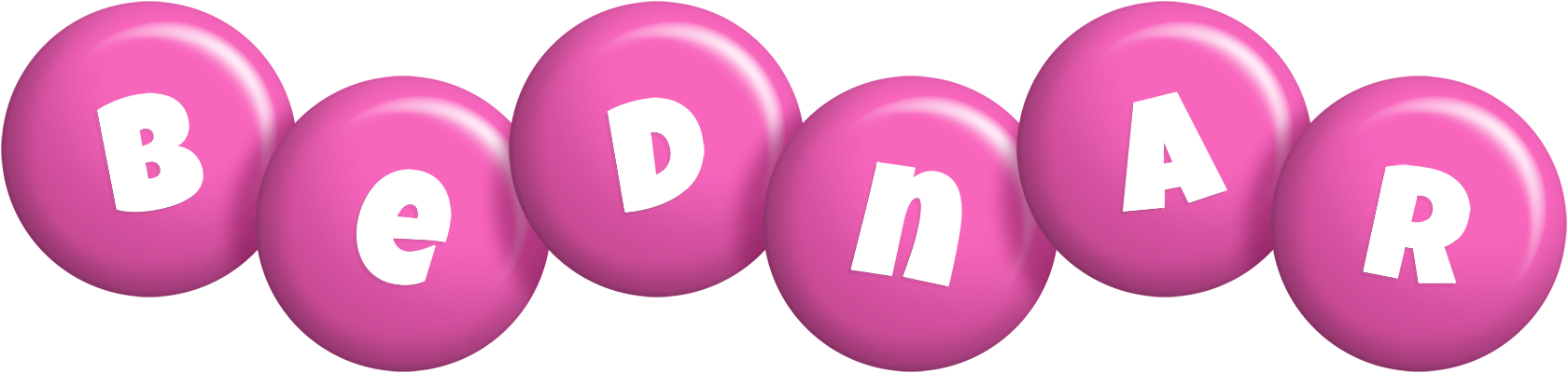 Bednar candy-pink logo