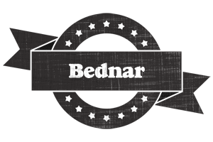 Bednar grunge logo