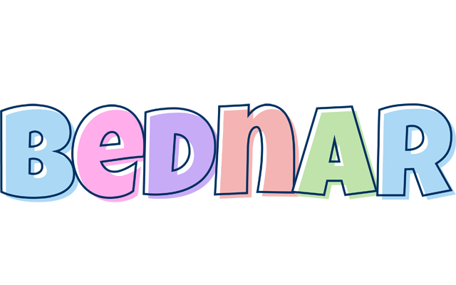 Bednar pastel logo