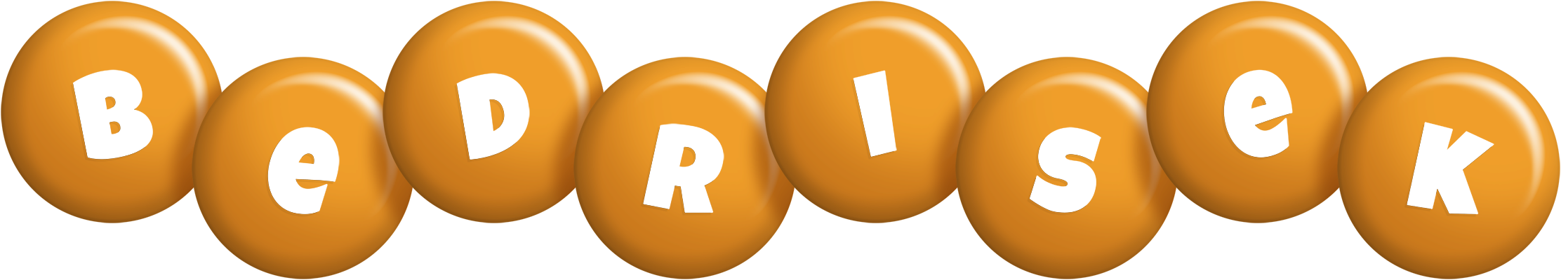 Bedrisek candy-orange logo