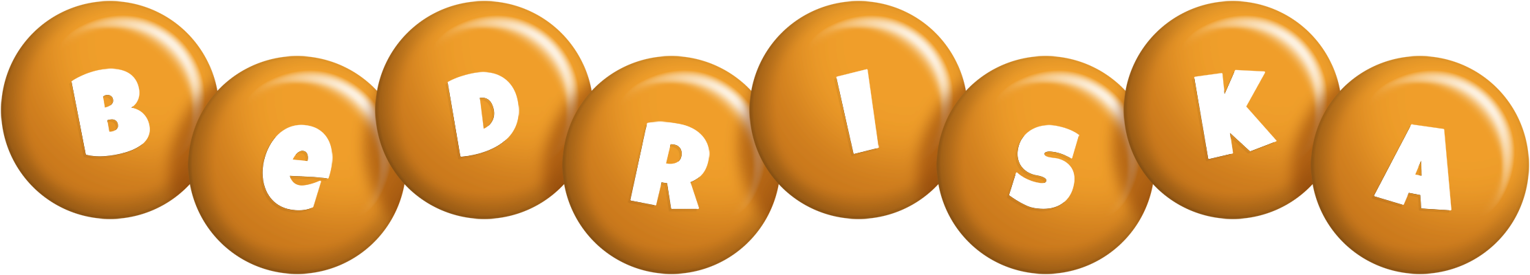 Bedriska candy-orange logo