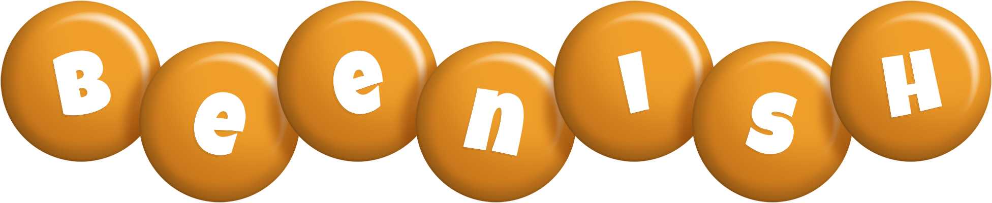 Beenish candy-orange logo