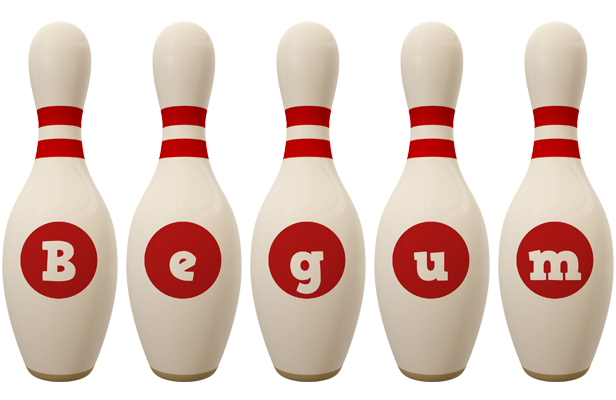 Begum bowling-pin logo