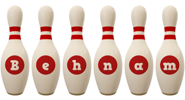 Behnam bowling-pin logo