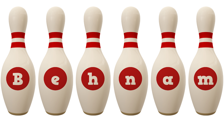 Behnam bowling-pin logo