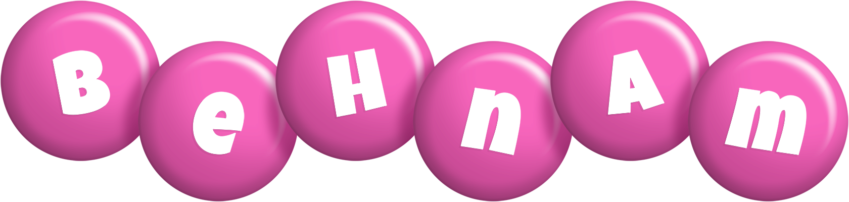 Behnam candy-pink logo