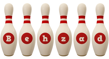 Behzad bowling-pin logo