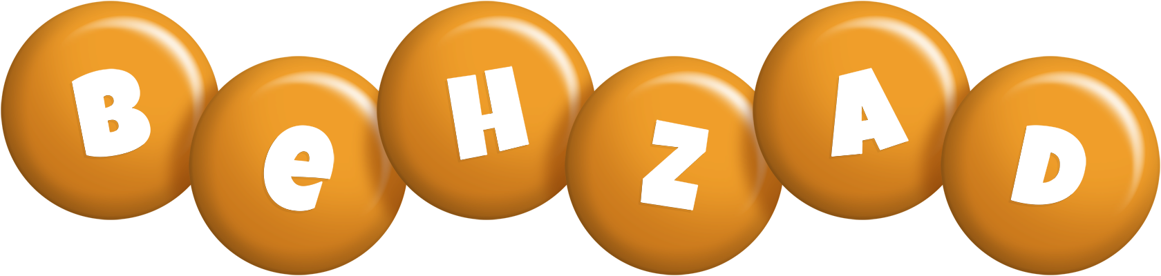 Behzad candy-orange logo