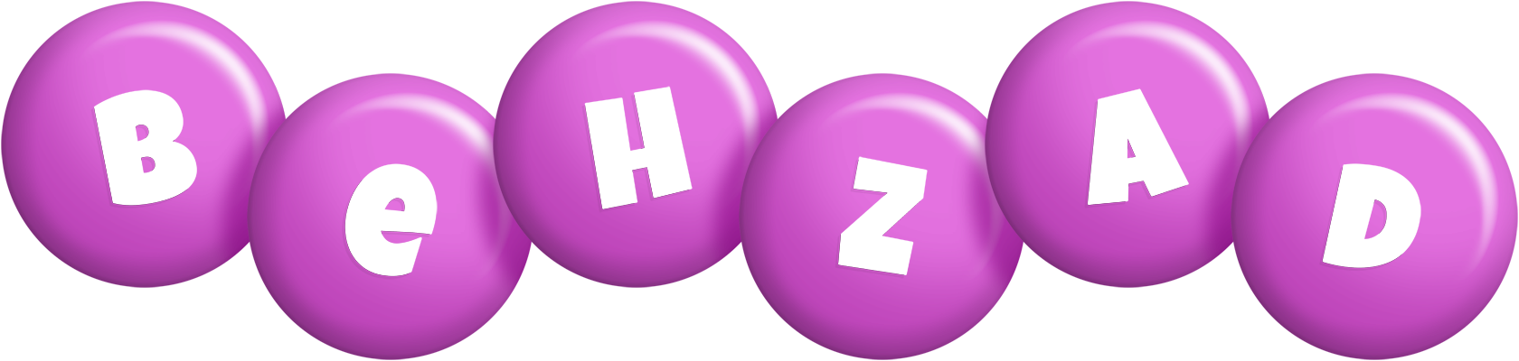 Behzad candy-purple logo