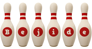 Bejide bowling-pin logo