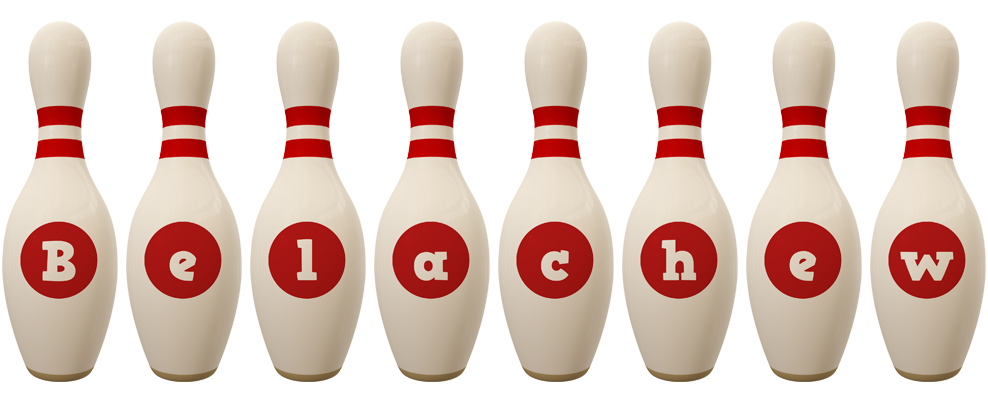 Belachew bowling-pin logo