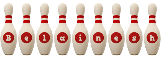 Belainesh bowling-pin logo