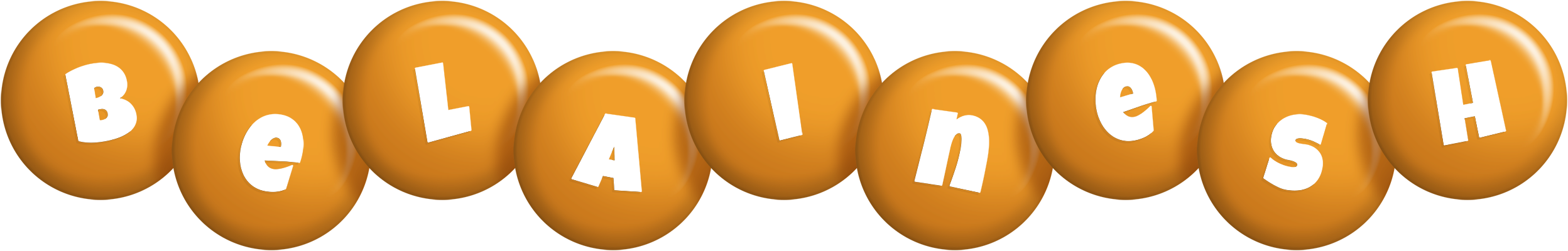 Belainesh candy-orange logo