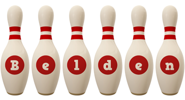 Belden bowling-pin logo