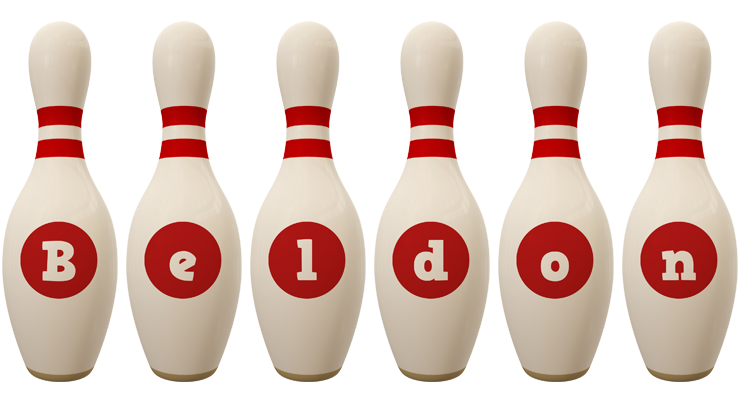 Beldon bowling-pin logo